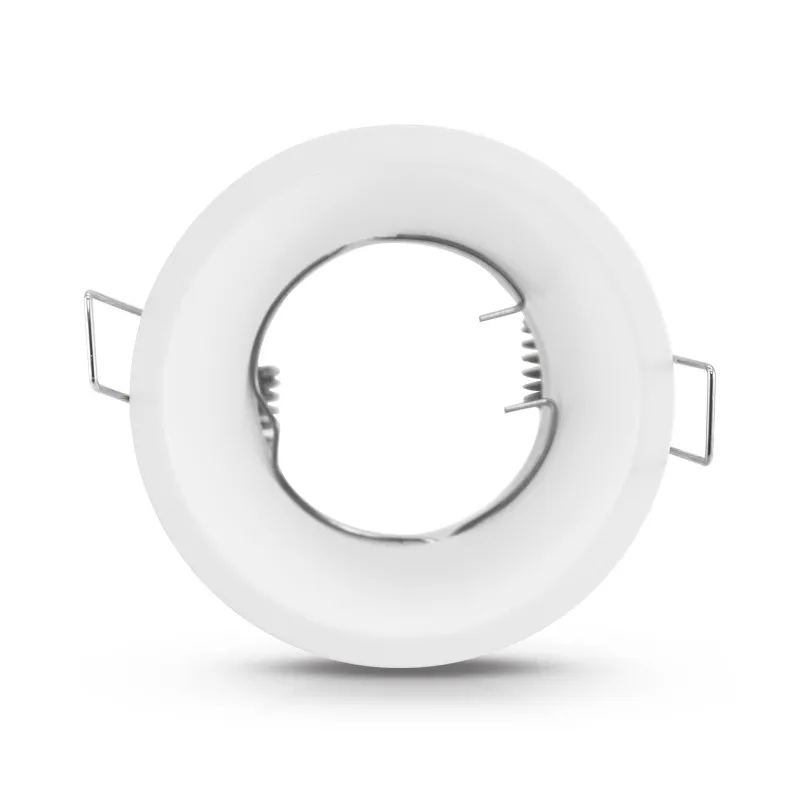 SUPPORT DE SPOT  ROND BLANC FIXE BASSE LUMINANCE 83 mm