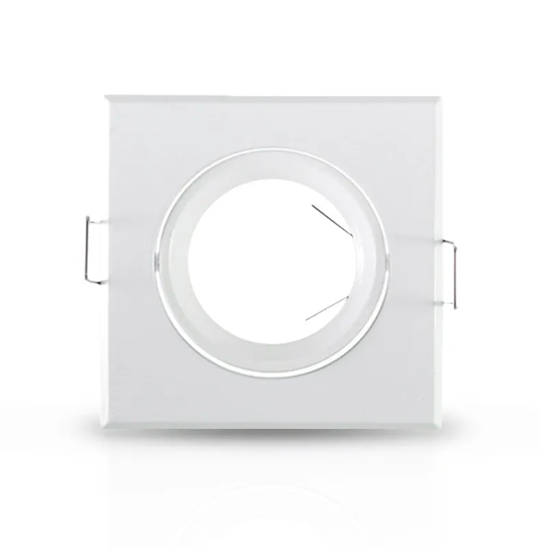 SUPPORT DE SPOT CARRE BLANC ORIENTABLE 84x84 mm