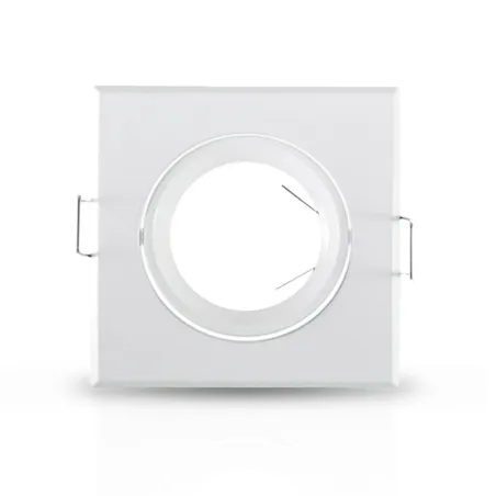 SUPPORT DE SPOT CARRE BLANC ORIENTABLE 84x84 mm
