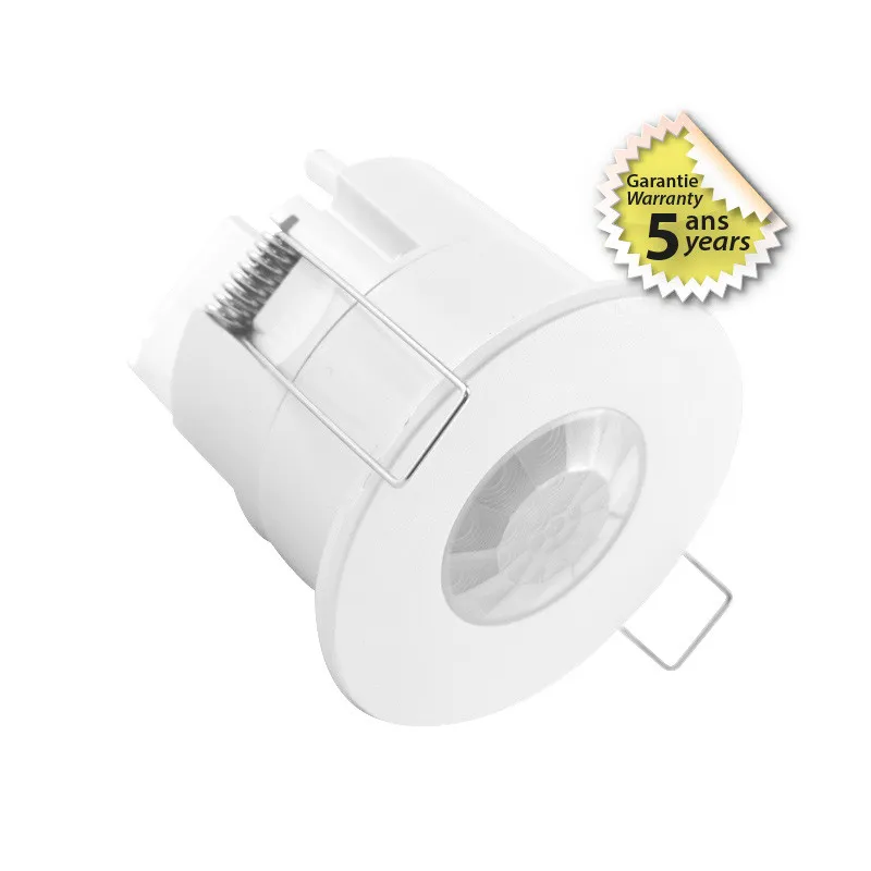 DETECTEUR DE MOUVEMENT IR ENCASTRABLE IP54 360deg ROND 600 W BBC