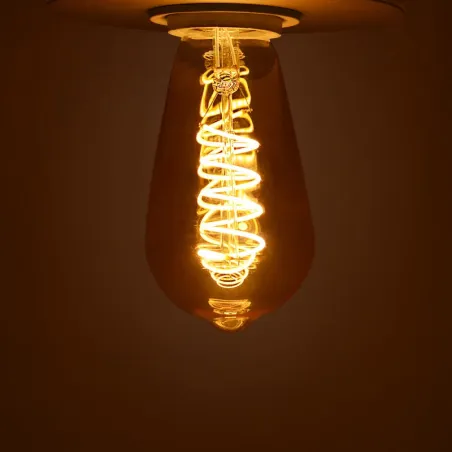 LED FIL COB ST64 E27 4 W 2700 K GOLDEN BOITE SPIRALE