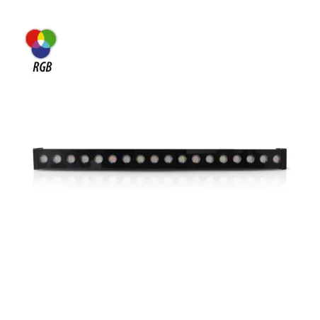 LED WALL WASHER IP65 ALU 36 W 24VDC 1M RGB NOIR TRAVERSANT