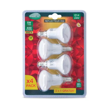 LED  R50  E14 5 W  3000 K DEPOLI BLISTER X4