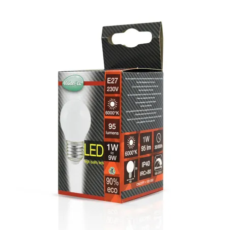 AMPOULE LED E27 BULB 1W 6000K