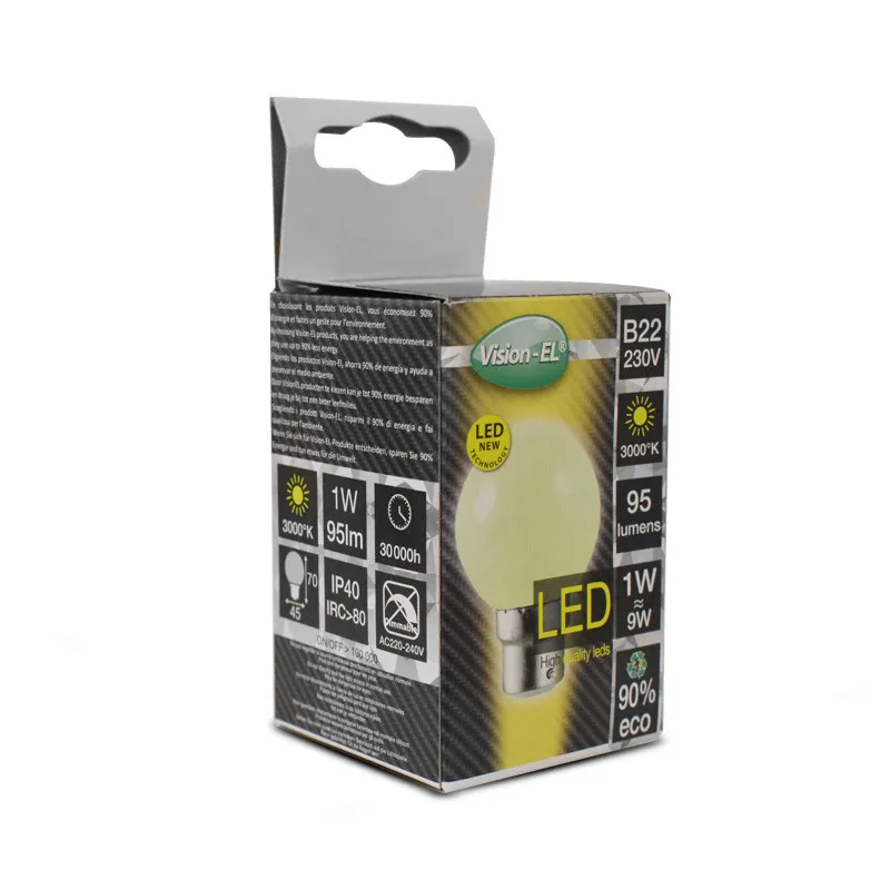 LED   1 W  BULB B22  3000 K DEPOLI BOITE