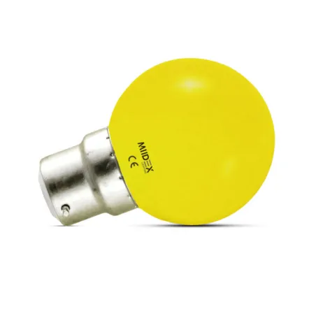 LED   1 W  BULB B22   JAUNE  BOITE