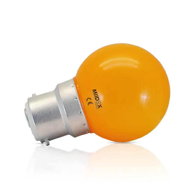 LED   1 W  BULB B22   ORANGE  BOITE