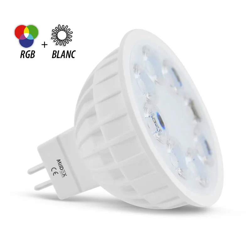 LED   4 W  GU 5.3 RGB+BLANC   25deg  BOI