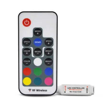 MINI CONTROLEUR BANDEAU LED RGB 12/24V DIM + TELECOMMANDE RF
