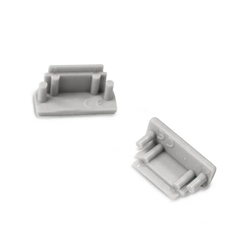 TERMINAISON PROFILE LED PLAT GRIS PACK DE 2