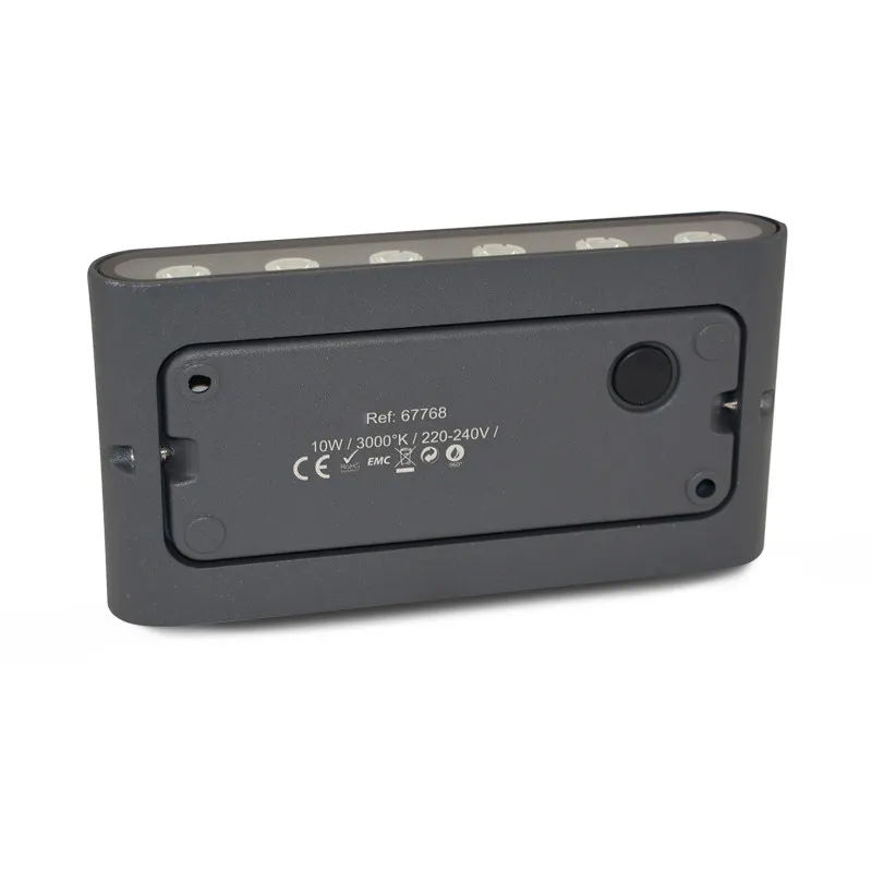 APPLIQUE MURALE LED 10 W RECTANGULAIRE 3000K GRIS ANTHRACITE IP54