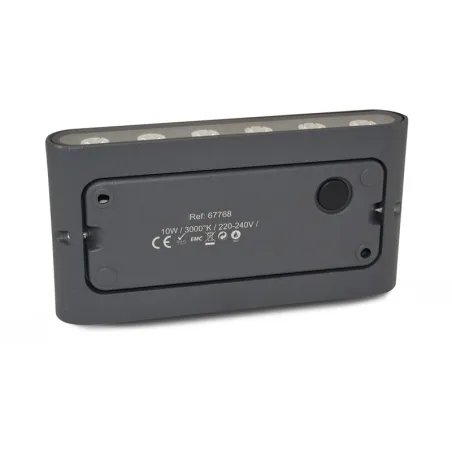 APPLIQUE MURALE LED 10 W RECTANGULAIRE 3000K GRIS ANTHRACITE IP54