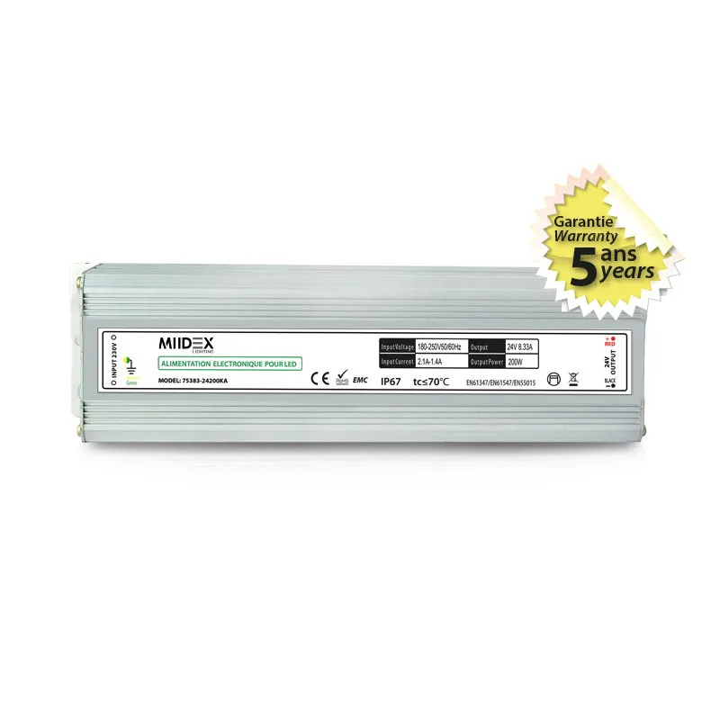 ALIM LED 24 V DC B LUMINEUX 200W IP67