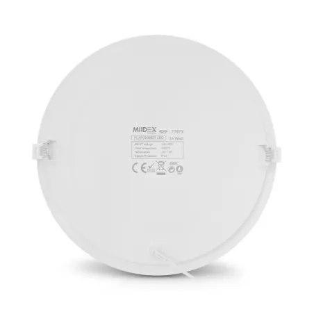 LED PLAFOND  DIAM 300  24 W  6000 K  BLANC PC