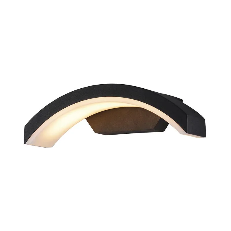 APPLIQUE MURALE CURVILIGNE LED 6 W 3000K GRIS ANTHRACITE IP54