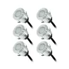 KIT SPOT LED TERRASSE 6 x 0,6 W 12V 6000 K ROND IP67 + ALIM 230 V