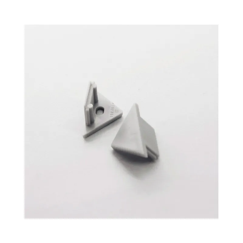 TERMINAISON PROFILE LED ANGLE 45deg GRIS PACK DE 2