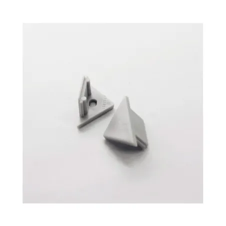 TERMINAISON PROFILE LED ANGLE 45deg GRIS PACK DE 2