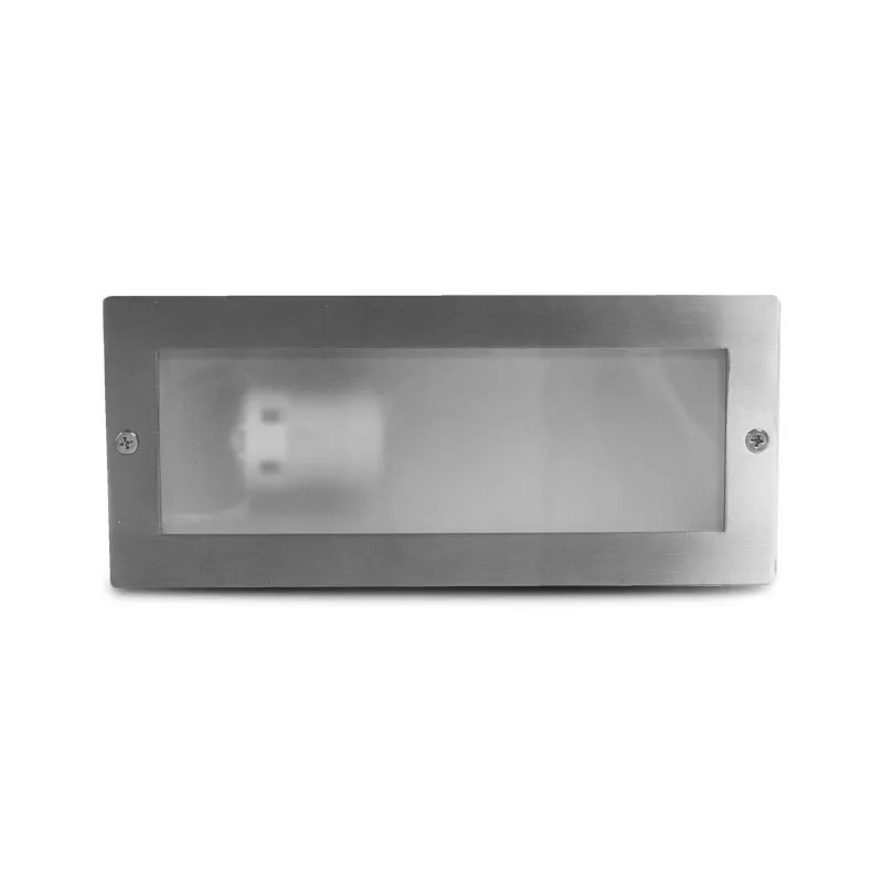 SPOT LED ENCASTRABLE E27 IP44 RECTANGLE INOX 304