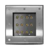 SPOT LED ENCASTRABLE SOL 12 W 230 V 3000 K IP67 CARRE INOX 304
