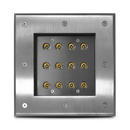 SPOT LED ENCASTRABLE SOL 12 W 230 V 3000 K IP67 CARRE INOX 316L