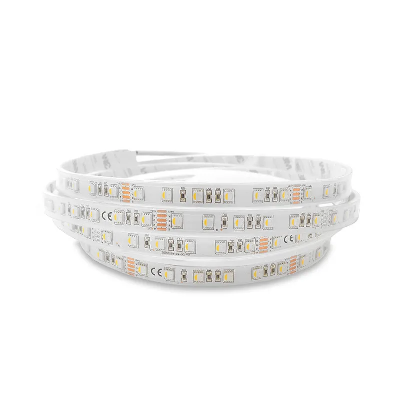 Ruban LED RGB + Blanc 4000K IP67 – 5 mètres 24V | Bandeau LED Étanche Multicolore avec Blanc Neutre