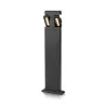 POTELET RECTANGULAIRE 67cm LED 8W ORIENTABLE 3000K GRIS IP54