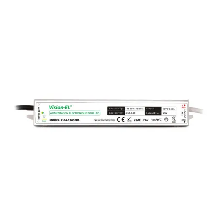 ALIMENTATION POUR LED 30W - 12V DC - IP67 - GARANTIE 5 ANS
