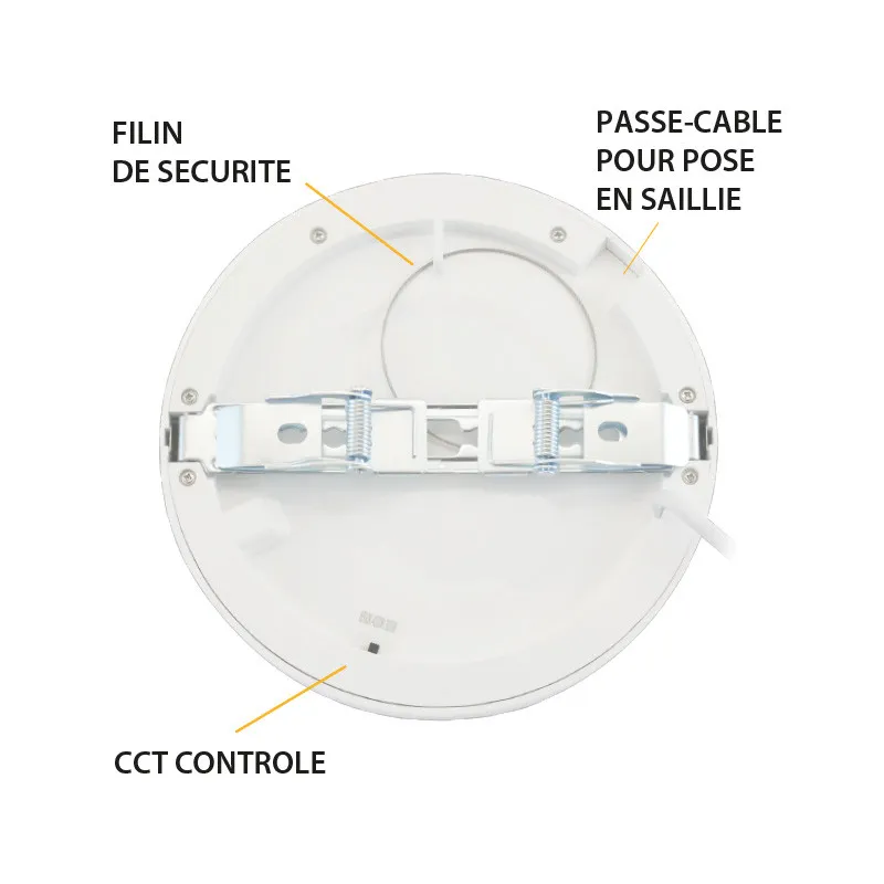 LED PLAFOND DIAM 170 12 W CCT PC BLANC DIAM ENCAST AJUSTA DIM
