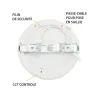 LED PLAFOND DIAM 170 12 W CCT PC BLANC DIAM ENCAST AJUSTA DIM