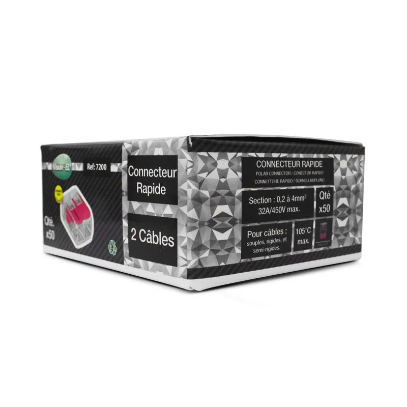 CONNECTEUR RAPIDE 2 FILS BOITE  PACK DE 50