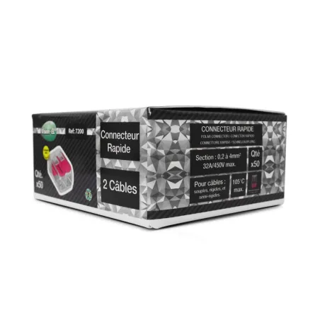 CONNECTEUR RAPIDE 2 FILS BOITE  PACK DE 50