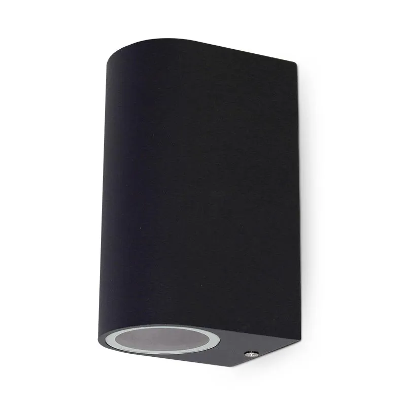 APPLIQUE MURAL LED 230 V 2 X GU10 IP44 ANTHRACITE CYLINDRIQUE