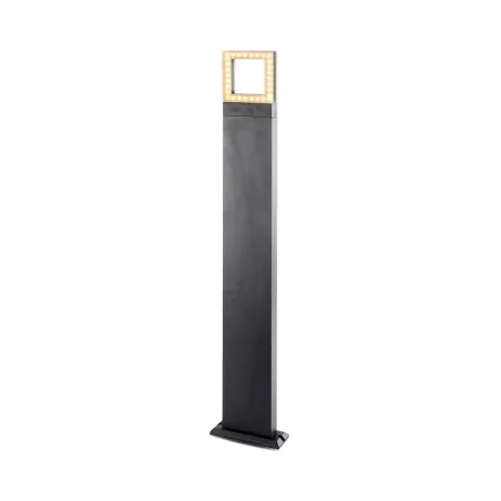 POTELET RECTANG    1 M 12 W DIFFUSEUR CARRE 4000K GRIS IP54