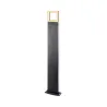 POTELET RECTANG    1 M 12 W DIFFUSEUR CARRE 4000K GRIS IP54