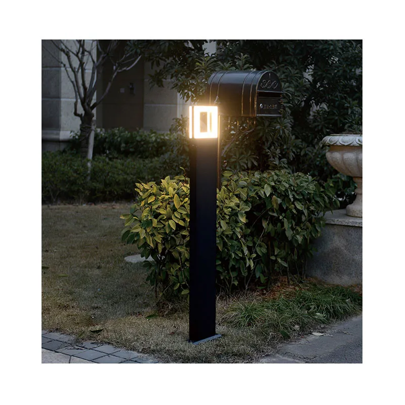POTELET RECTANG    1 M 12 W DIFFUSEUR CARRE 4000K GRIS IP54