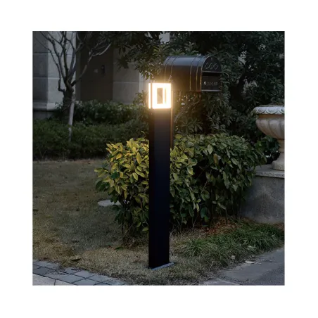 POTELET RECTANG    1 M 12 W DIFFUSEUR CARRE 4000K GRIS IP54
