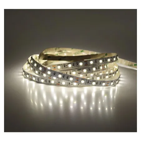 BANDE LED  BLANC 4000 K  5 M  60 LEDS ET 4.8 W / M IP20 12V