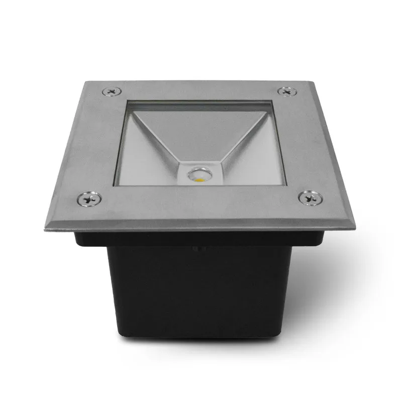 SPOT LED ENCASTRABLE SOL 3 W 230 V 4000 K IP67 CARRE INOX 316L