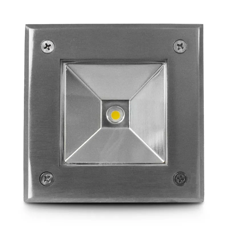SPOT LED ENCASTRABLE SOL 3 W 230 V 4000 K IP67 CARRE INOX 316L