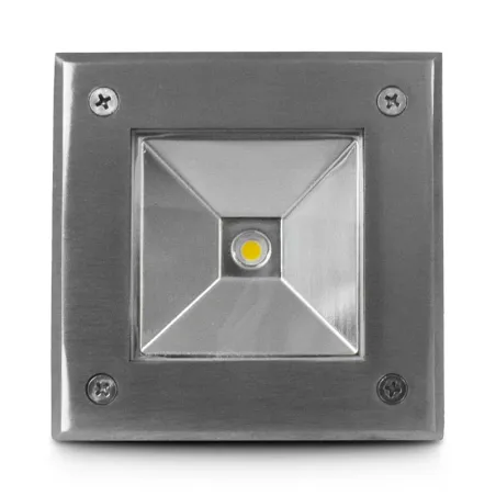 SPOT LED ENCASTRABLE SOL 3 W 230 V 4000 K IP67 CARRE INOX 316L