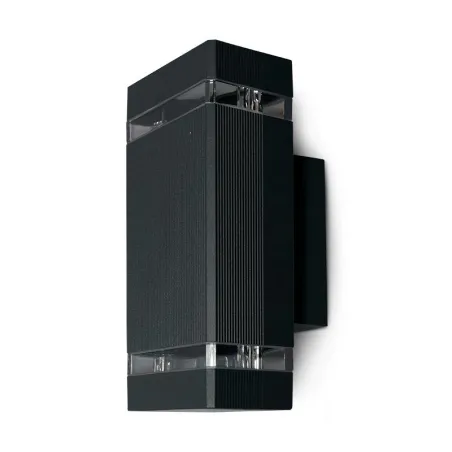 APPLIQUE MURAL LED 230V 2X GU10 IP54 ANTHRACITE RECTANGLE