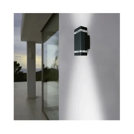 APPLIQUE MURAL LED 230V 2X GU10 IP54 ANTHRACITE RECTANGLE