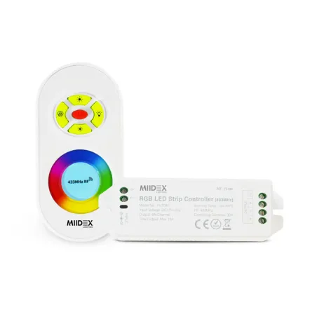 TELECOMMANDE  20M RF + CONTROLEUR LED RGB 216 W 12V/24V DC