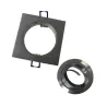 SUPPORT DE SPOT  CARRE ALUMINIUM ORIENTABLE 92x92 mm