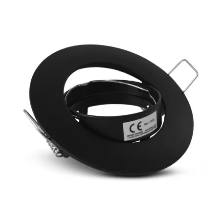 SUPPORT DE SPOT    ROND NOIR         ORIENTABLE 92 mm