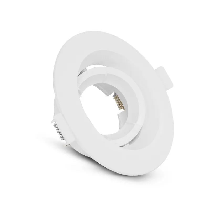 SUPPORT DE SPOT ROND BLANC ROTATIF BASSE LUMINANCE 80mm PC