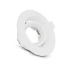 SUPPORT DE SPOT ROND BLANC ROTATIF BASSE LUMINANCE 80mm PC