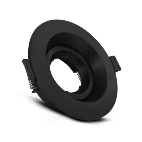 SUPPORT DE SPOT ROND   NOIR ROTATIF BASSE LUMINANCE 80mm PC
