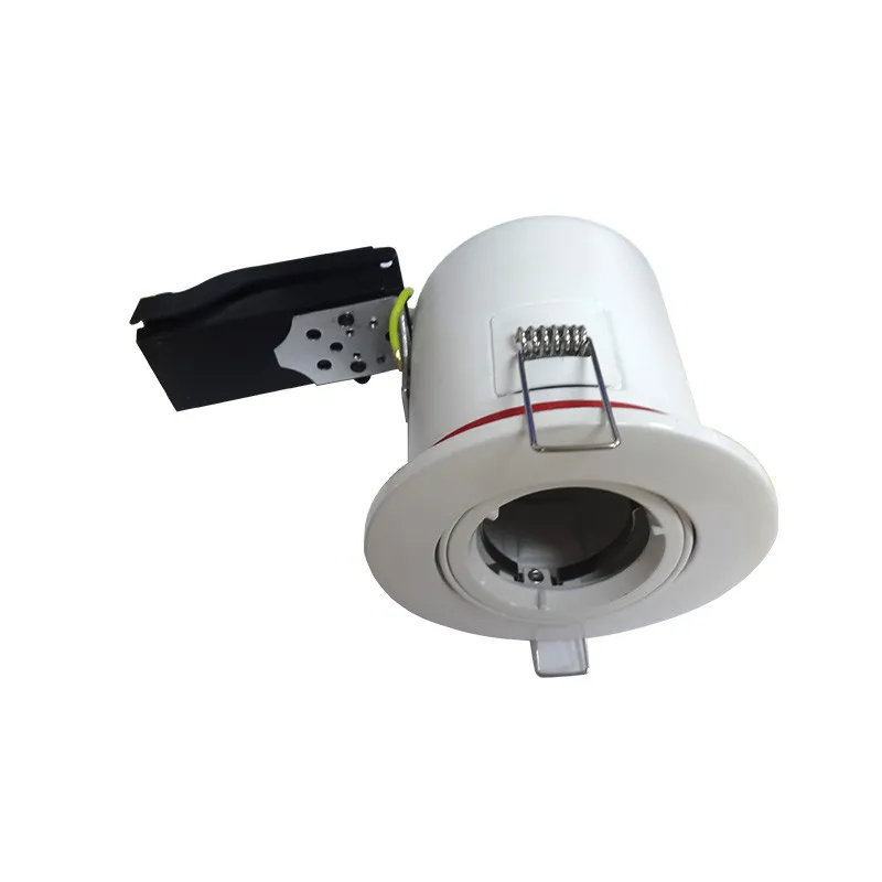 SUPPORT DE SPOT BBC  ROND BLANC  orientable  + douille automatique